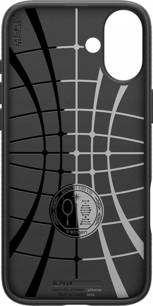 Spigen Liquid Air Apple iPhone 16 – dėklas telefonui juodos spalvos
