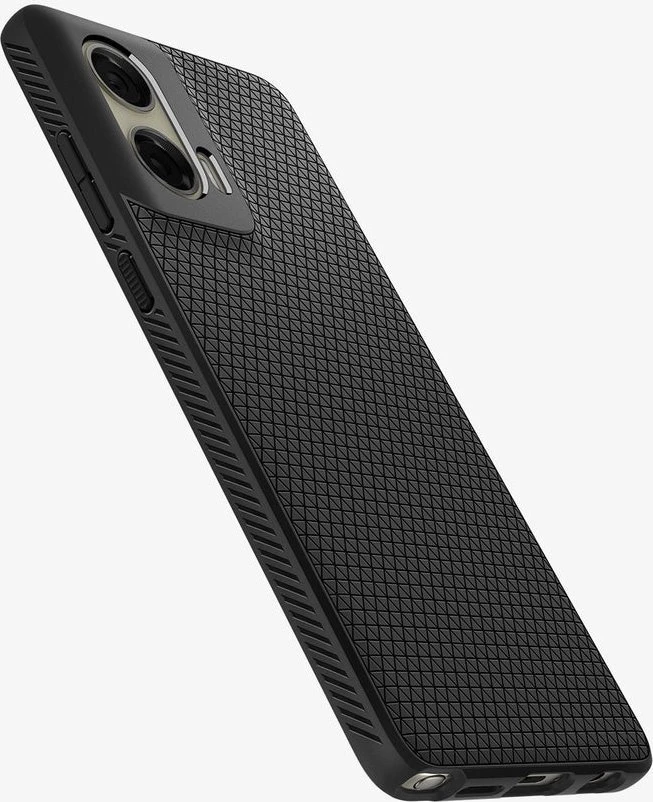 Dėklas Spigen Liquid Air, matte juodas - Motorola Moto G Stylus 5G 2024