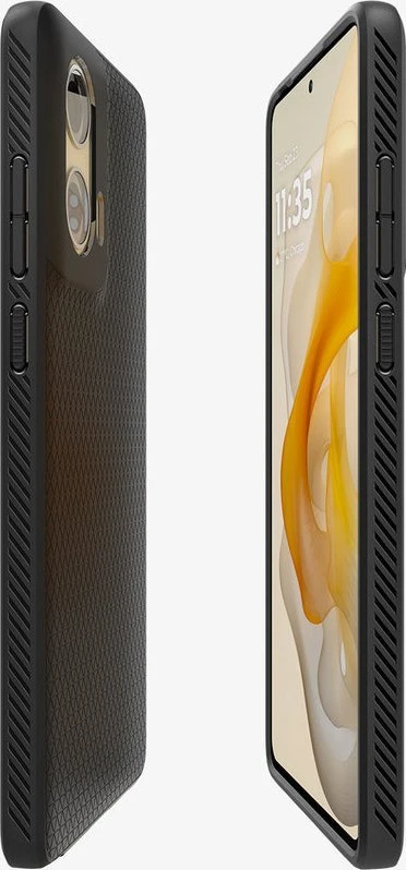 Dėklas Spigen Liquid Air, matte juodas - Motorola Moto G Stylus 5G 2024