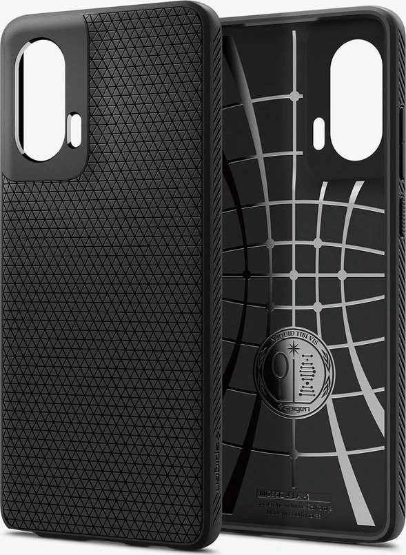 Dėklas Spigen Liquid Air, matte juodas - Motorola Moto G Stylus 5G 2024