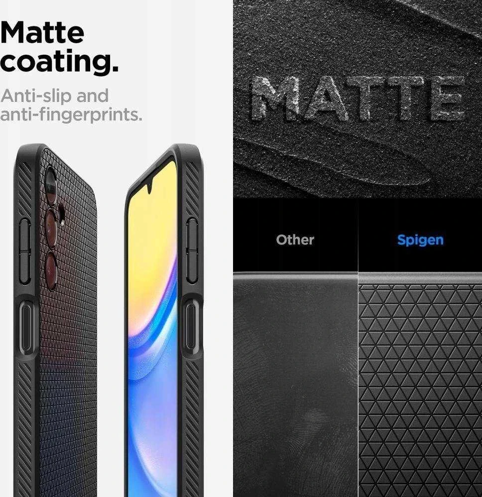 Spigen Liquid Air dėklas skirtas Samsung Galaxy A15 5G, spalva - Matte Black