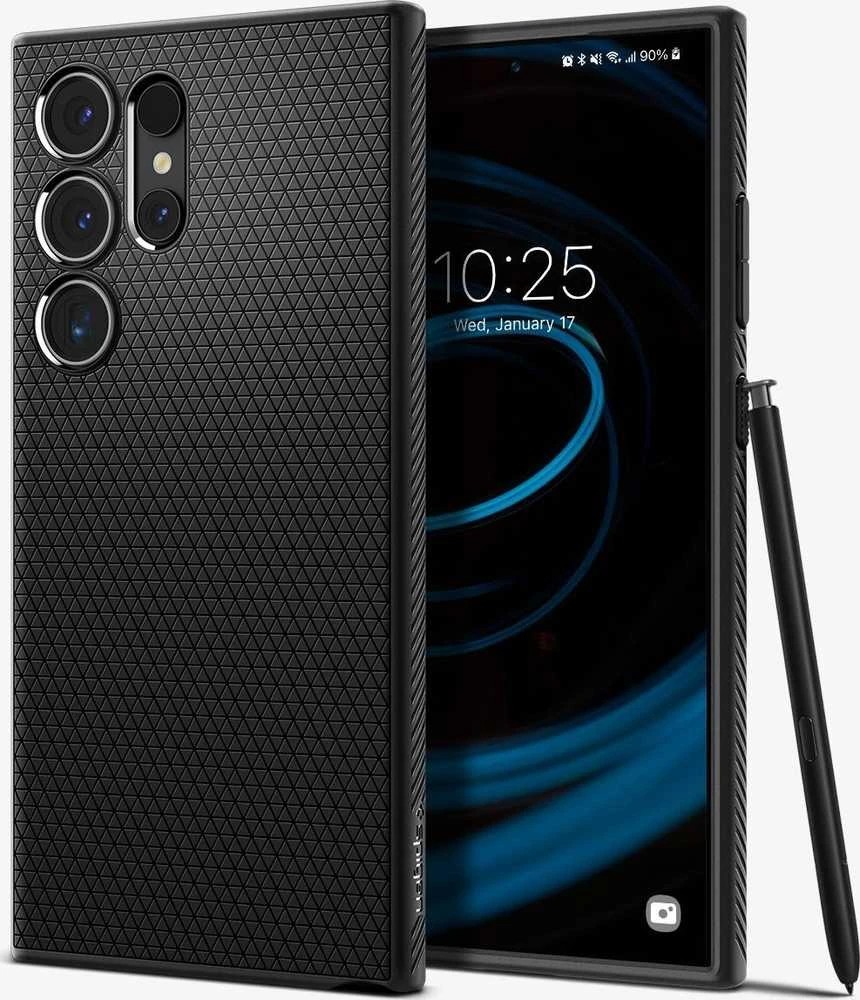 Spigen Liquid Air dėklas skirtas Samsung Galaxy S24 Ultra, spalva - Matte Black