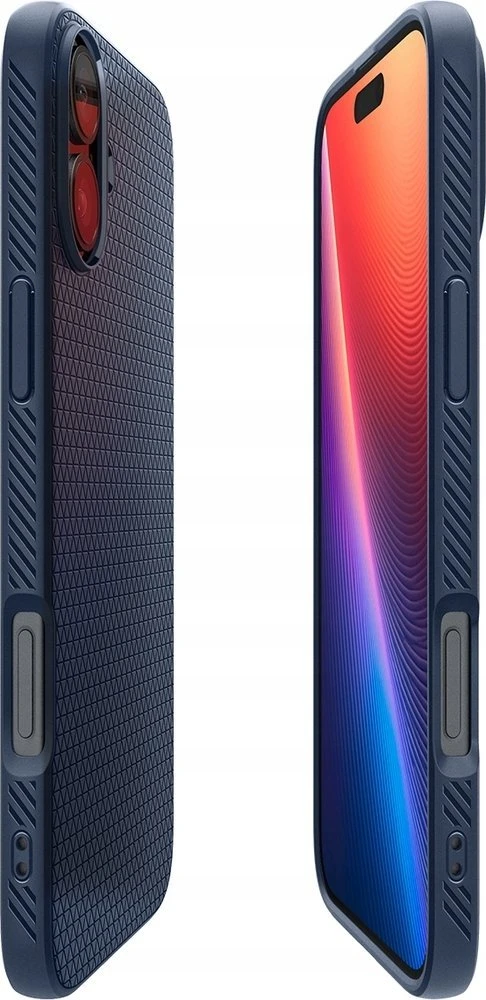 Dėklas Spigen Liquid Air, navy mėlynas - iPhone 16 Plus