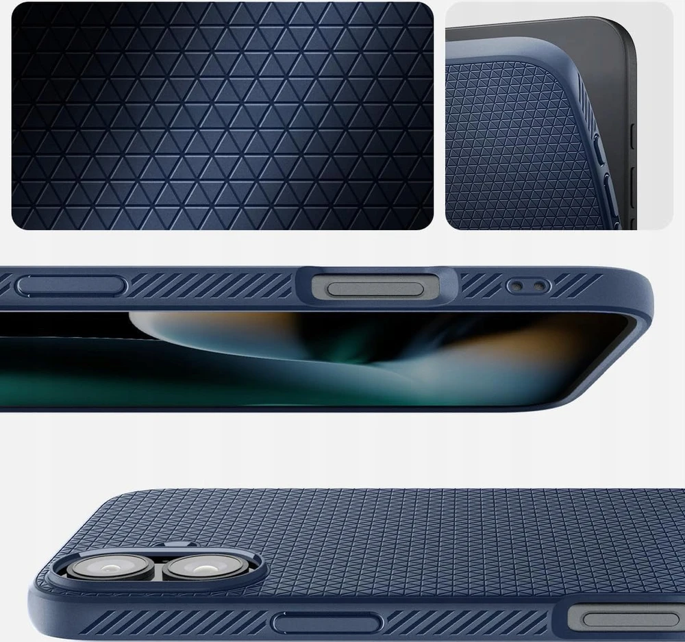Dėklas Spigen Liquid Air, navy mėlynas - iPhone 16 Plus