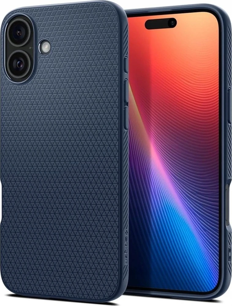 Dėklas Spigen Liquid Air, navy mėlynas - iPhone 16 Plus