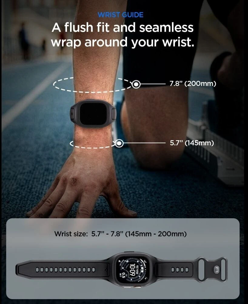 Spigen LIQUID AIR ‘PRO’ APPLE WATCH Ultra 1 / 2 / 3 (49 MM) juodos spalvos