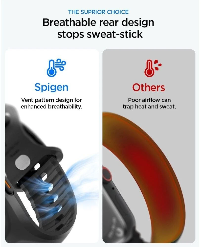 Spigen LIQUID AIR ‘PRO’ APPLE WATCH Ultra 1 / 2 / 3 (49 MM) juodos spalvos