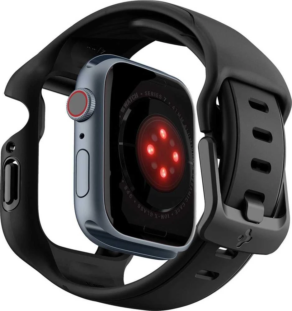 Spigen Liquid Air Pro, juodas - Apple Watch 9/8/7 41mm