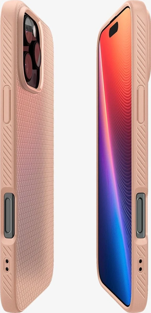 Dėklas „Spigen Liquid Air“, rožinio titano spalvos – „iPhone 16 Pro Max“