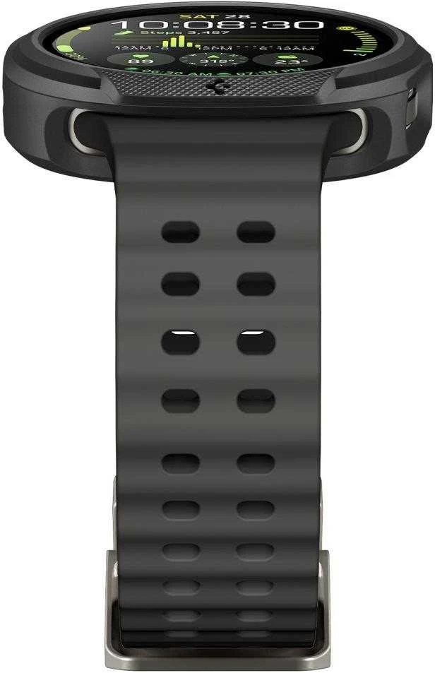 „Spigen Liquid Air“, matinis juodas - „Galaxy Watch 8“ (44 mm)
