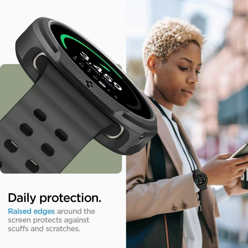 „Spigen Liquid Air“, matinis juodas - „Galaxy Watch 8 Classic“ (46 mm)