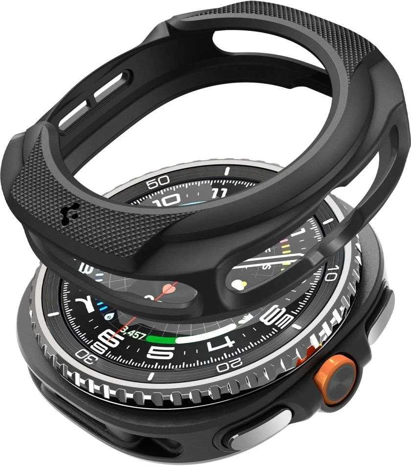 „Spigen Liquid Air“, matinis juodas - „Galaxy Watch 8 Classic“ (46 mm)