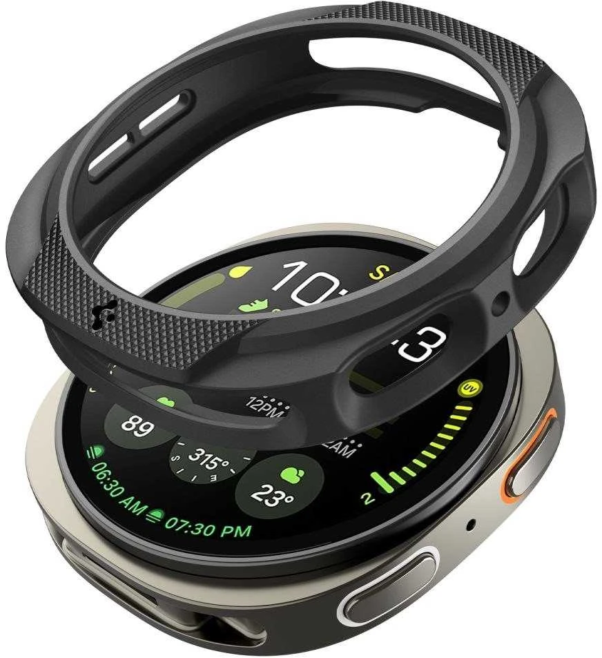 „Spigen Liquid Air“, matinis juodas - „Galaxy Watch 8“ (44 mm)