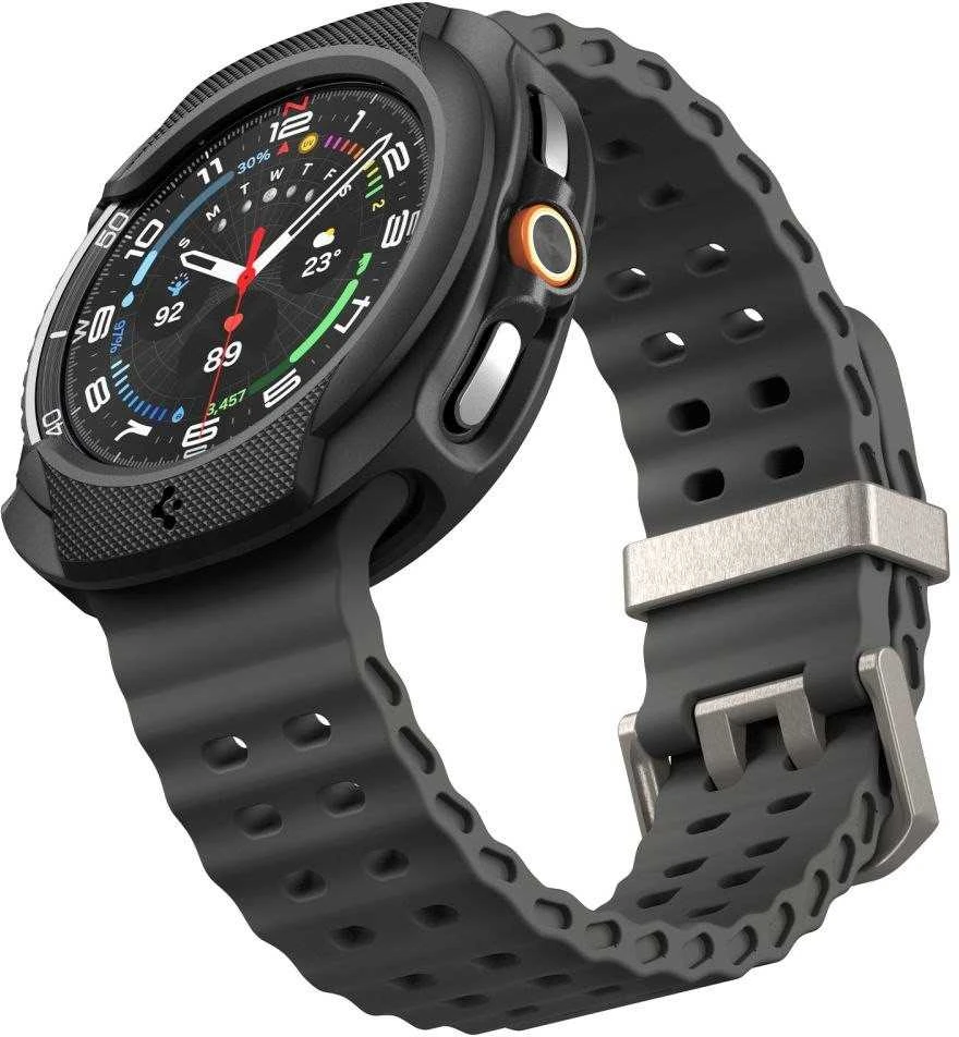 „Spigen Liquid Air“, matinis juodas - „Galaxy Watch 8 Classic“ (46 mm)