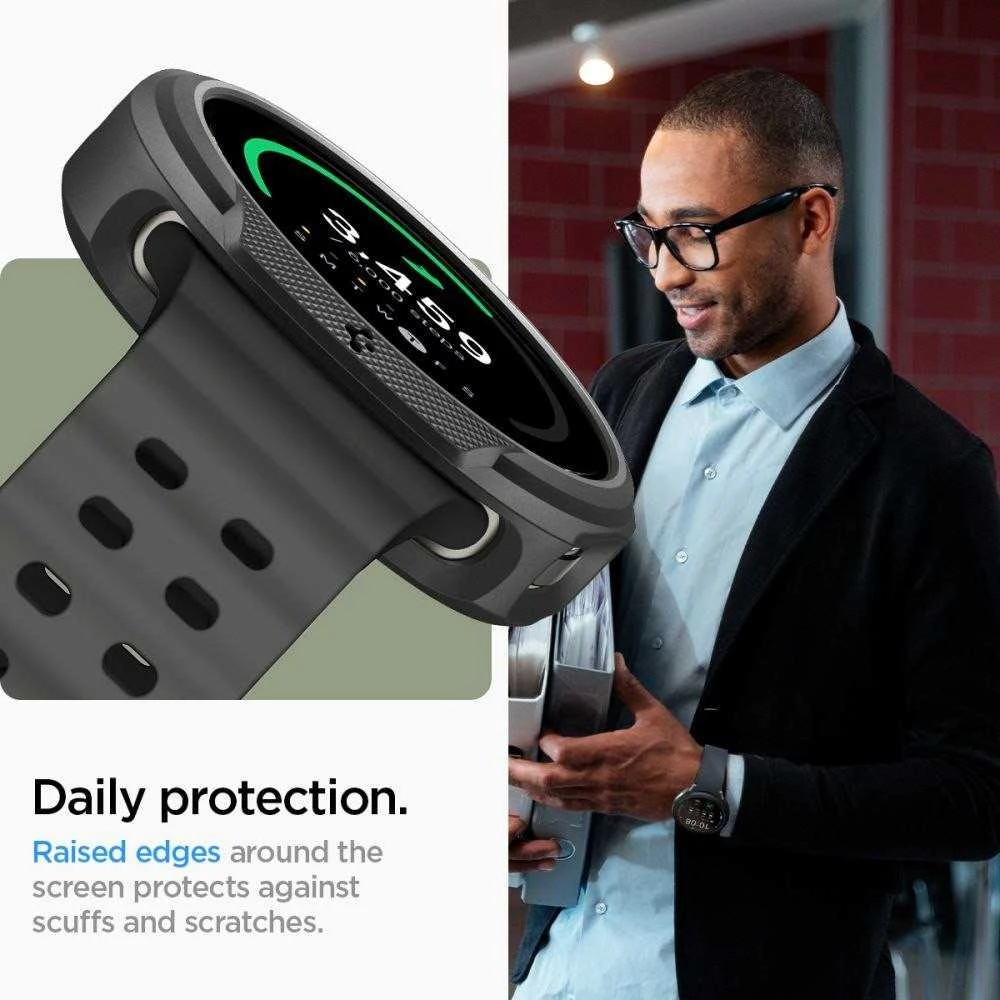 „Spigen Liquid Air“, matinis juodas - „Galaxy Watch 8“ (44 mm)
