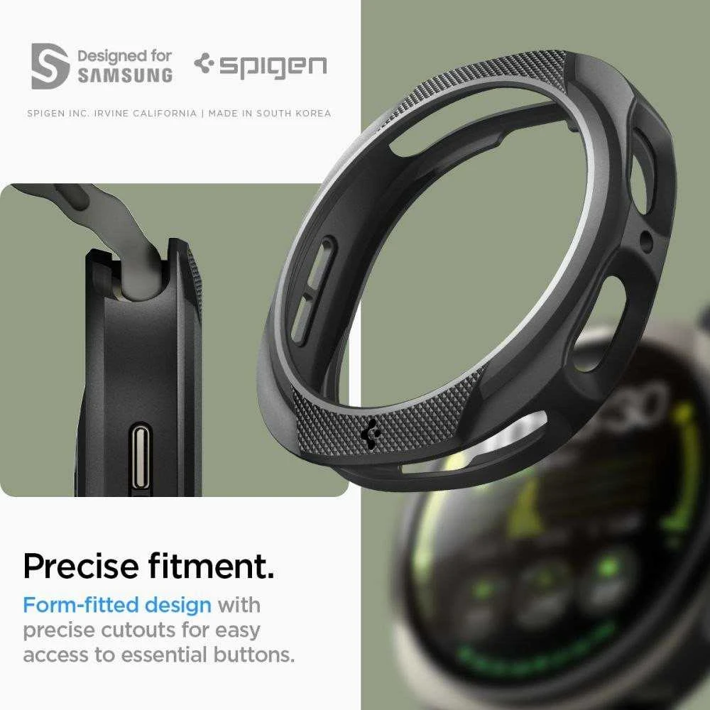 „Spigen Liquid Air“, matinis juodas - „Galaxy Watch 8“ (44 mm)