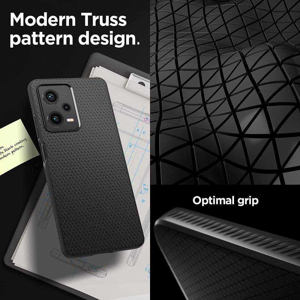 Spigen Liquid Air - dėklas skirtas Xiaomi Redmi Note 12 Pro 5G / POCO X5 Pro 5G Juodas