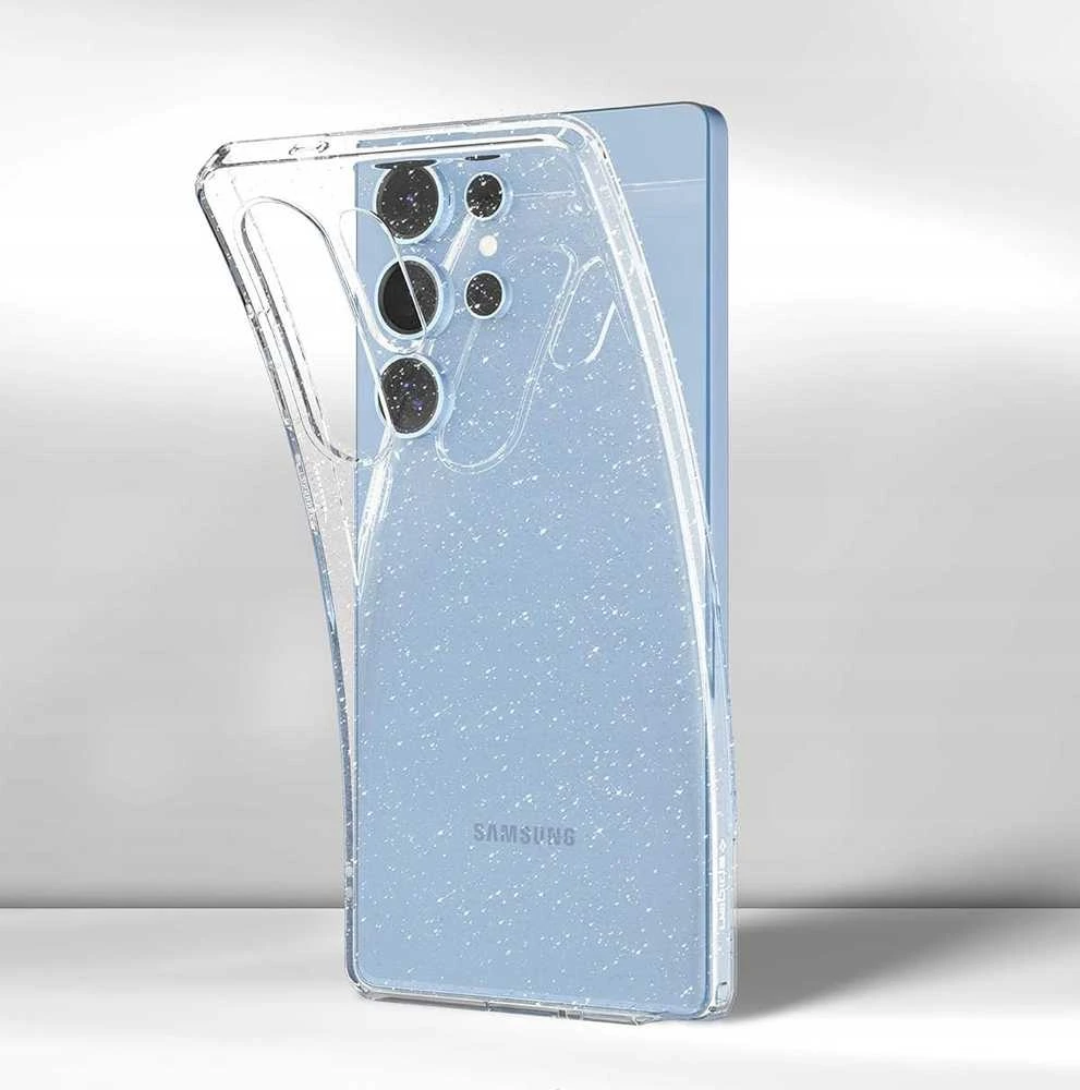 Dėklas Spigen skystųjų kristalų „Samsung Galaxy S25 Ultra“ – skaidrūs blizgučiai