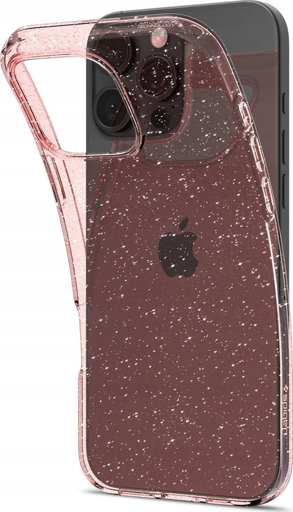Dėklas Spigen Liquid Crystal Glitter, Rose Quartz - iPhone 16 Pro
