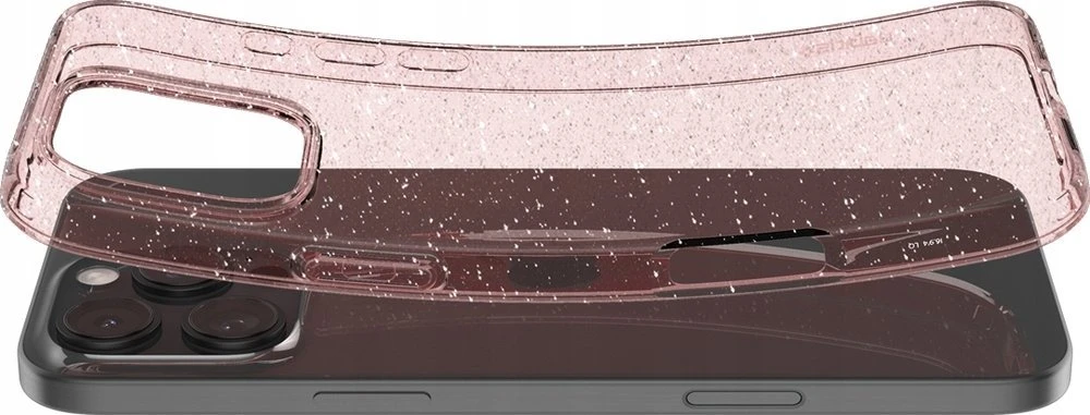 Dėklas Spigen Liquid Crystal Glitter, Rose Quartz - iPhone 16 Pro