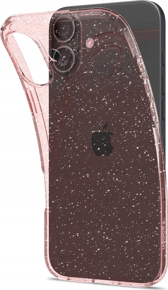 Dėklas Spigen Liquid Crystal Glitter, Rose Quartz - iPhone 16
