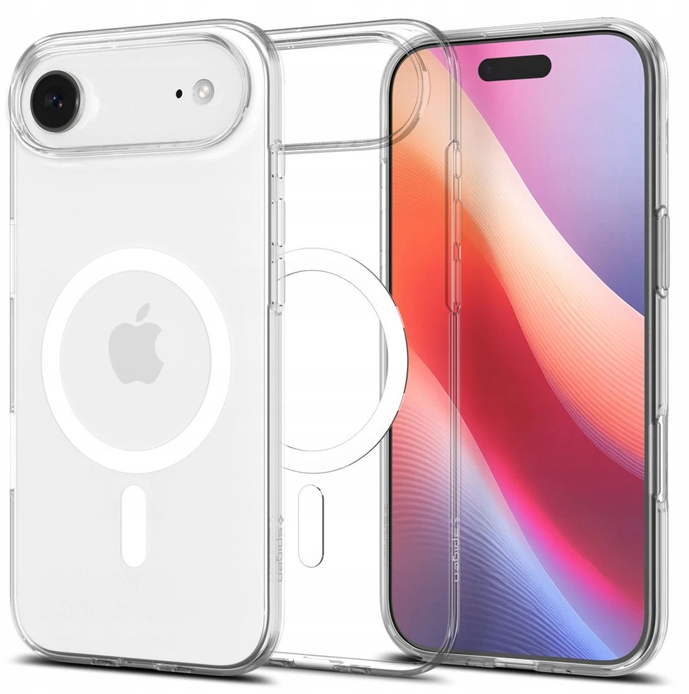 Spigen Liquid Crystal MagSafe dėklas skirtas Apple iPhone 17 Air – skaidrus and baltos spalvos