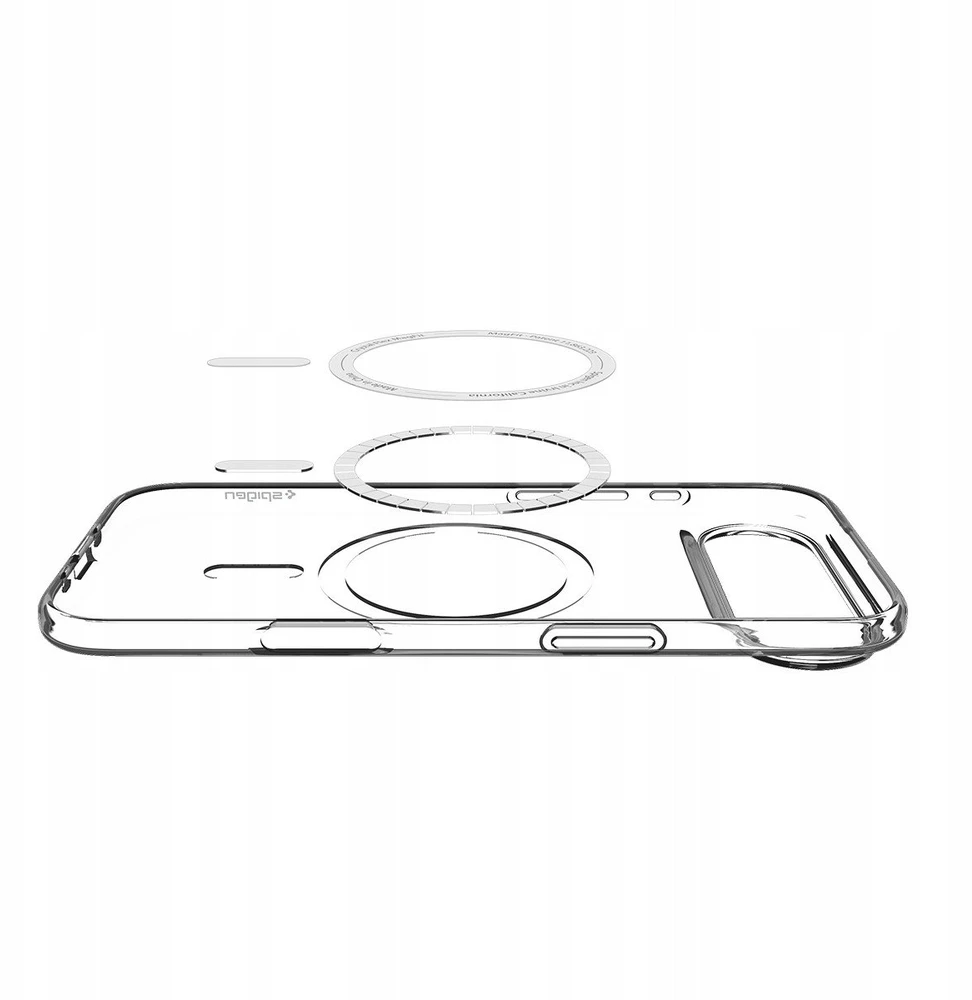 Spigen Liquid Crystal MagSafe dėklas skirtas Apple iPhone 17 Air – skaidrus and baltos spalvos