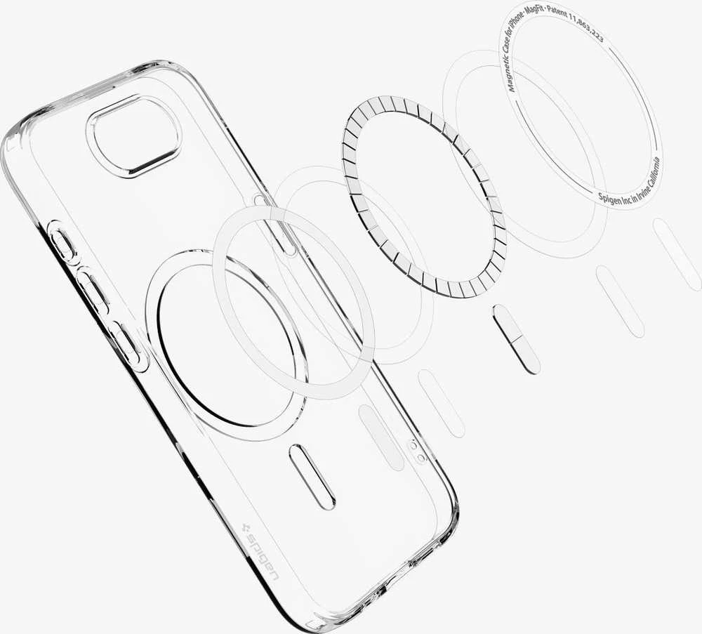 „Spigen Liquid Crystal MagSafe“ dėklas, skirtas „iPhone 16e / 17e“ – skaidrus