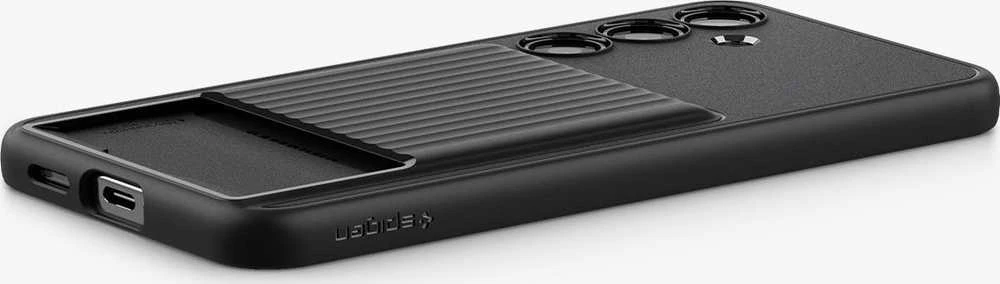 Dėklas Spigen Liquid Slot, matte juodas - Samsung Galaxy S24+