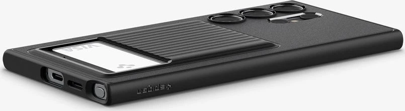 Dėklas Spigen Liquid Slot, matte juodas - Samsung Galaxy S24 Ultra