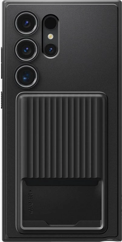 Dėklas Spigen Liquid Slot, matte juodas - Samsung Galaxy S24 Ultra