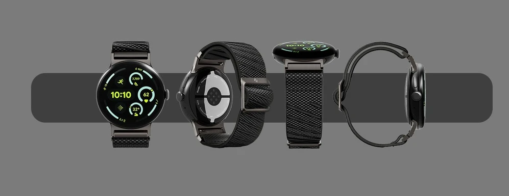 Spigen Lite Fit X V2, juodos spalvos – Google Pixel Watch 4/3 45mm
