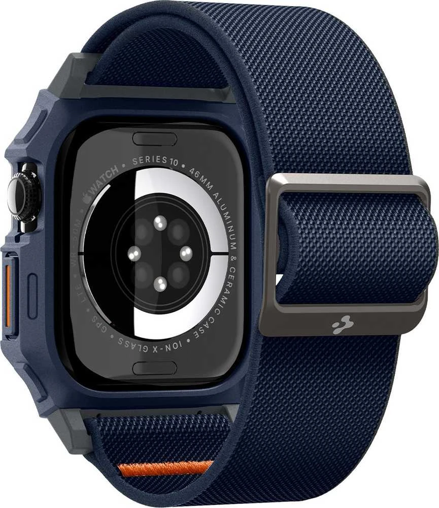 „Spigen Lite Fit Pro“ dirželis, skirtas „Apple Watch 10“ (46 mm), tamsiai mėlynas, Mėlyna