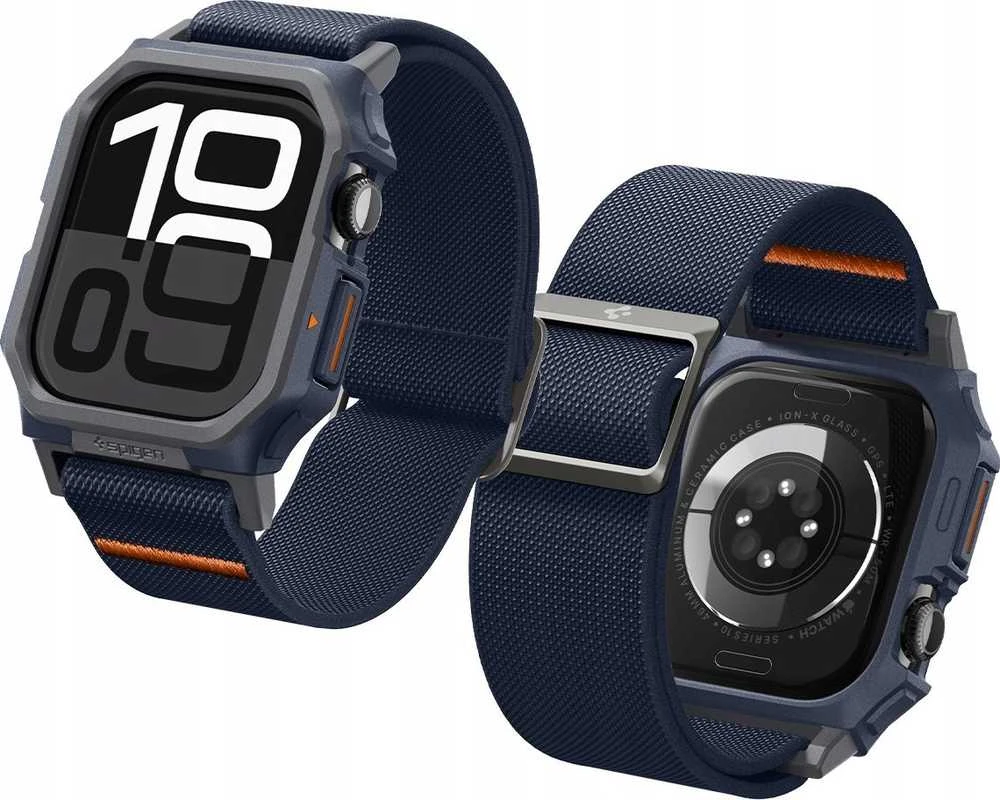 „Spigen Lite Fit Pro“ dirželis, skirtas „Apple Watch 10“ (46 mm), tamsiai mėlynas, Mėlyna