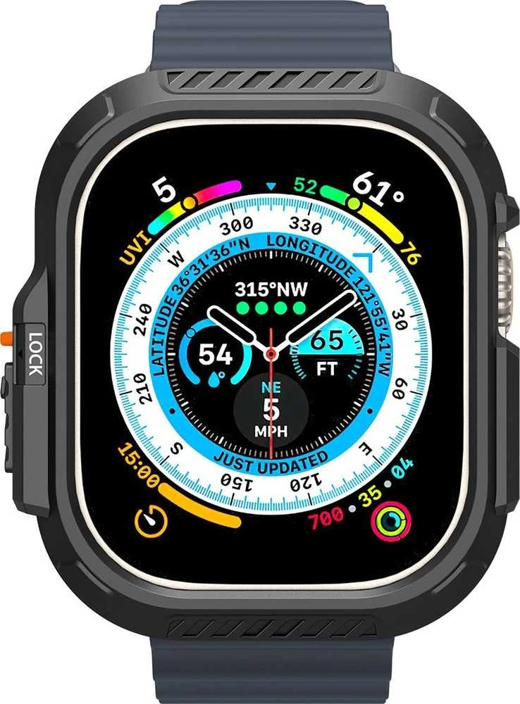 Spigen Lock Fit, juodas - Apple Watch Ultra 2/Ultra 49mm