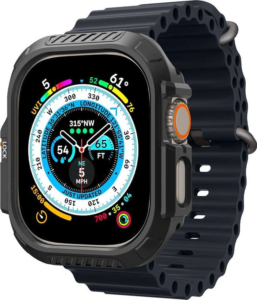 Spigen Lock Fit, juodas - Apple Watch Ultra 2/Ultra 49mm