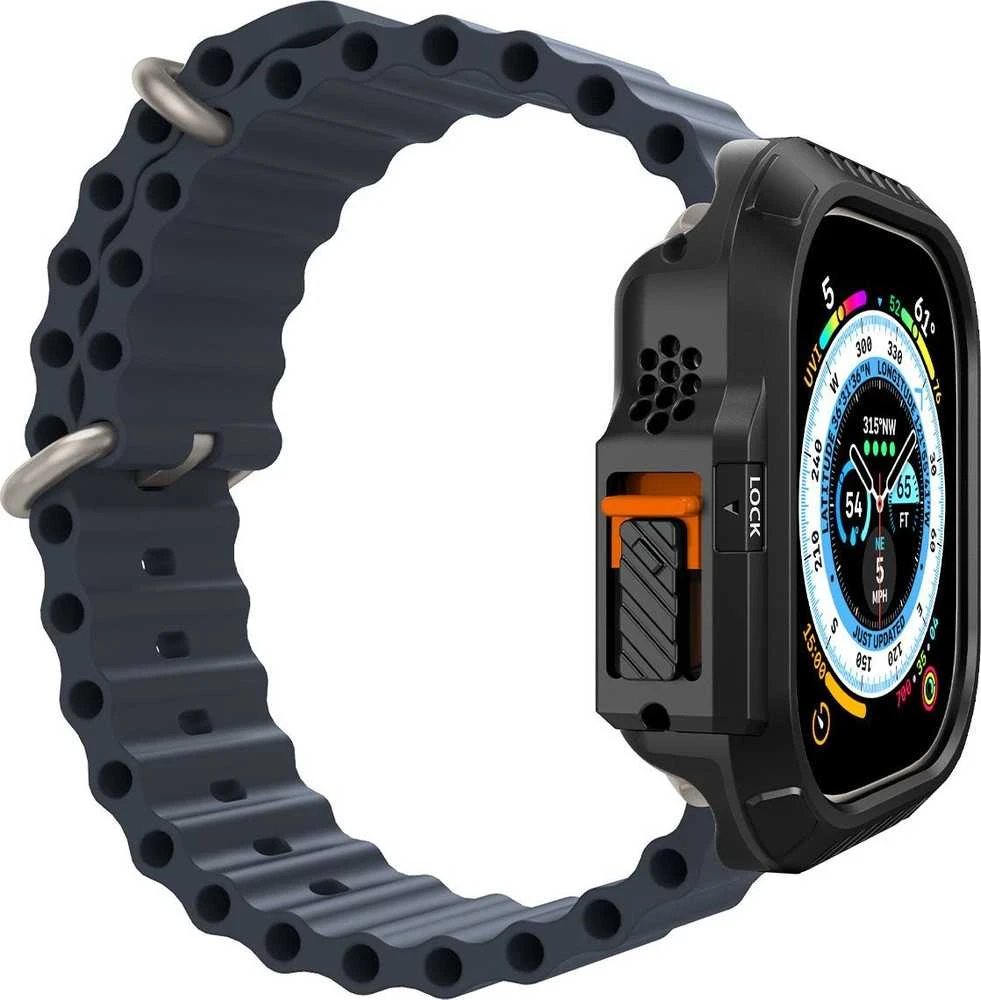 Spigen Lock Fit, juodas - Apple Watch Ultra 2/Ultra 49mm