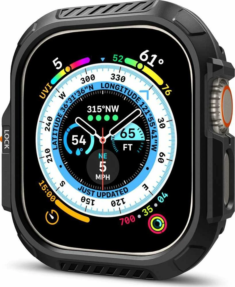 Spigen Lock Fit, juodas - Apple Watch Ultra 2/Ultra 49mm