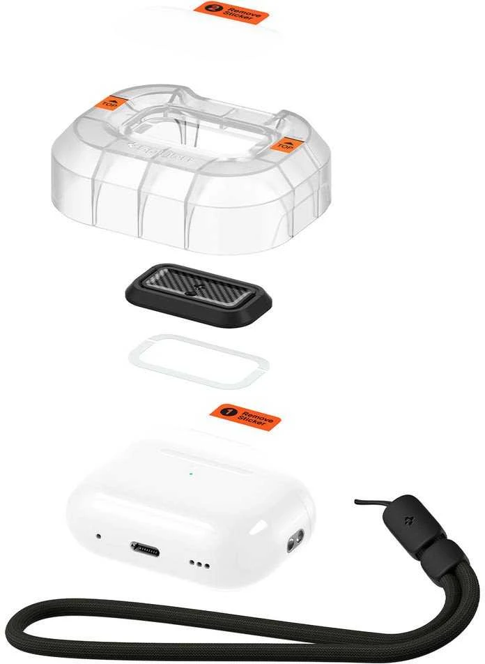 Spigen Lock Fit M, anglies - AirPods Pro (2-osios/1-osios kartos)