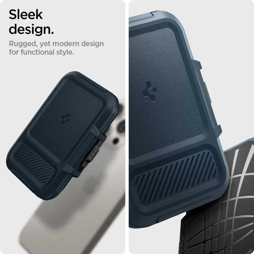 „Spigen Lock Fit MagSafe“ kortelių dėklas – tamsiai mėlynas