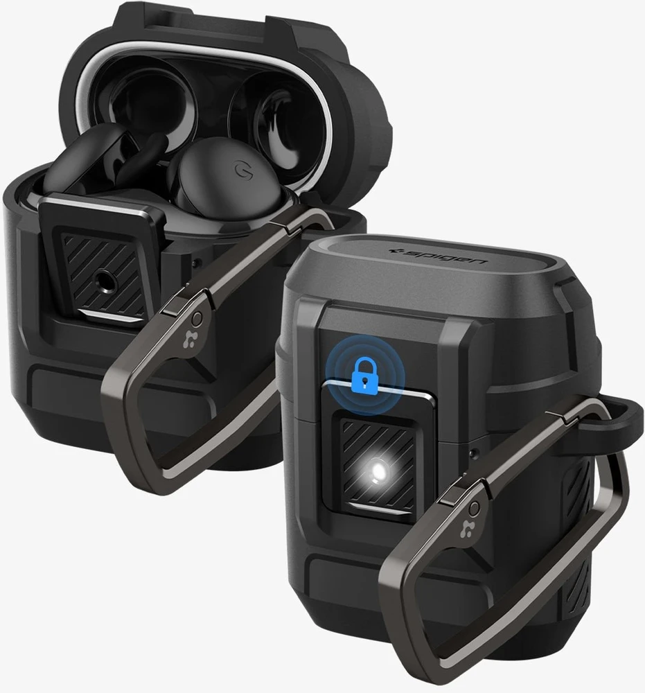 Spigen „Lock Fit“, matinės juodos spalvos – „Google Pixel Buds 2a“