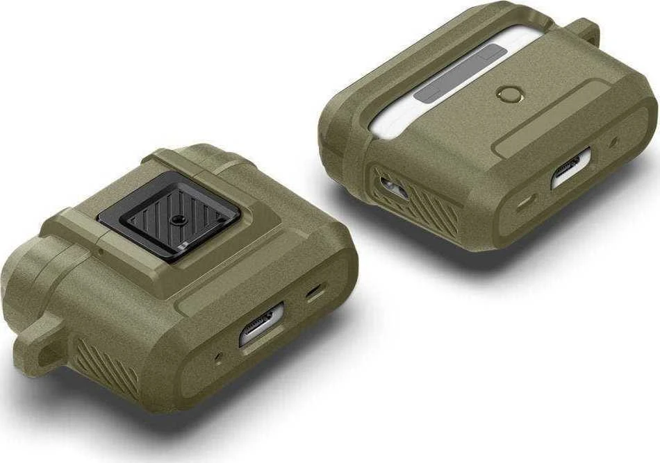 Dėklas Spigen Lock Fit, vintažinė chaki - AirPods Pro 2