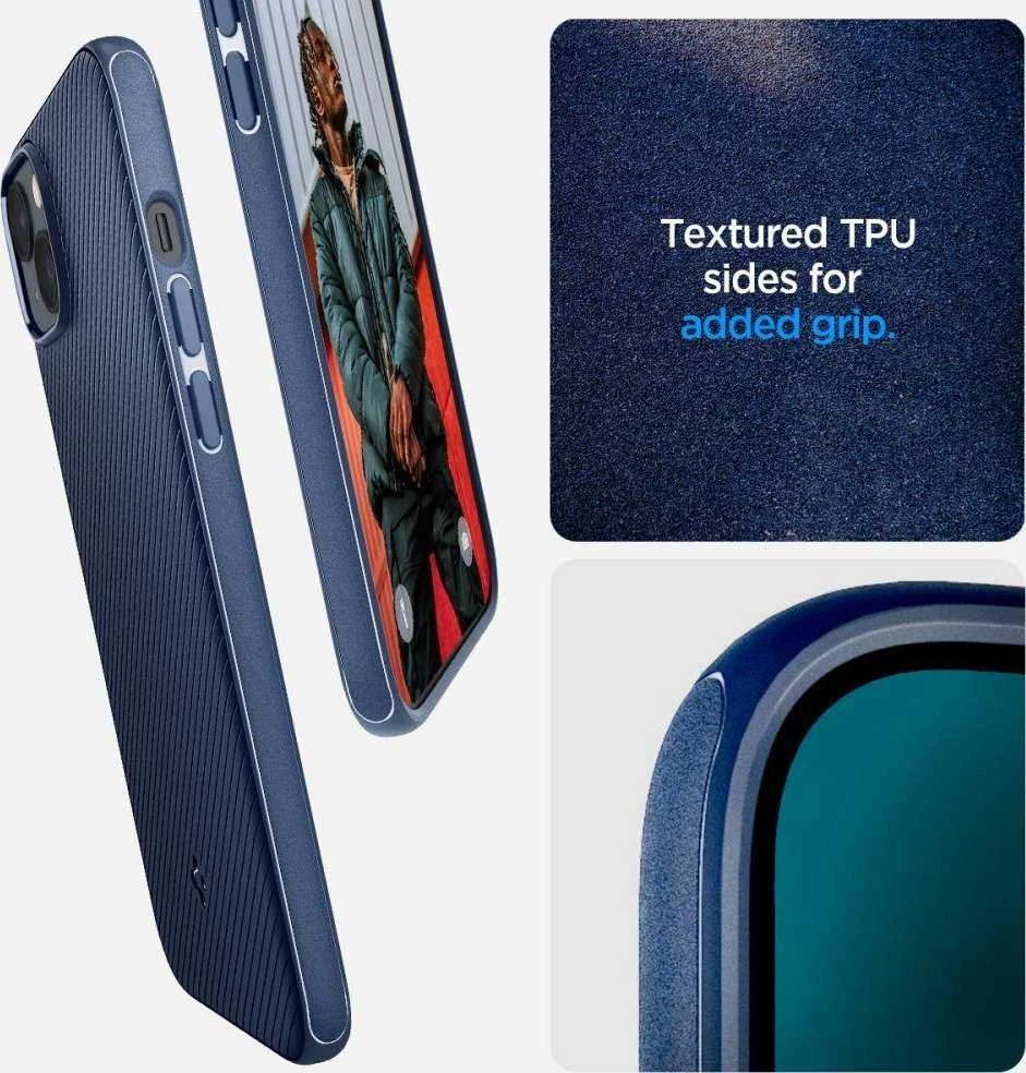 Spigen Mag Armor Apple iPhone 14 Plus dėklas telefonui mėlynos spalvos