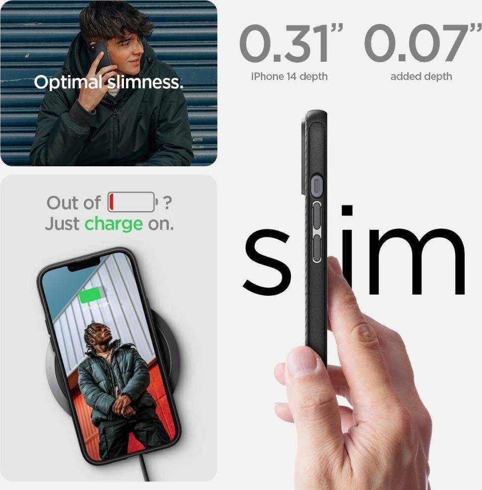 Spigen Mag Armor Apple iPhone 14 Plus dėklas telefonui juodos spalvos
