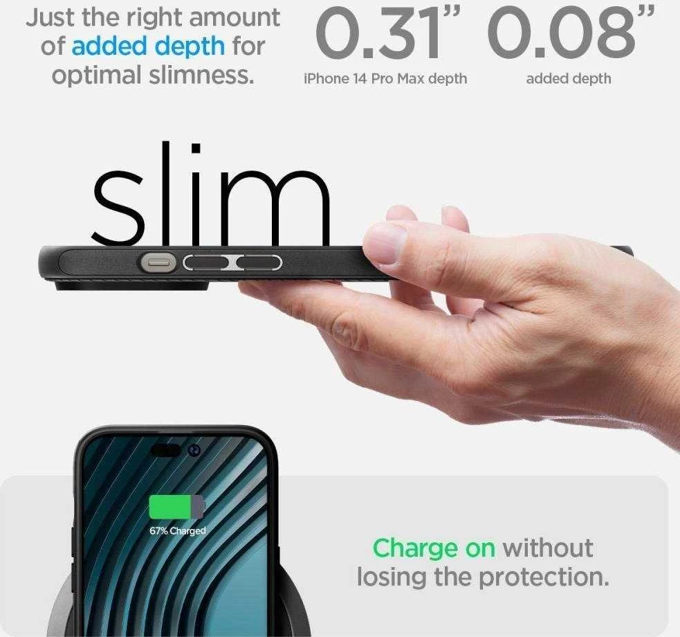 Spigen Mag Armor – dėklas skirtas Apple iPhone 14 Pro Max Juodas