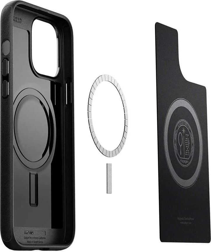 Spigen Armor Magsafe dėklas, skirtas iPhone 13 Pro matte juodos spalvos