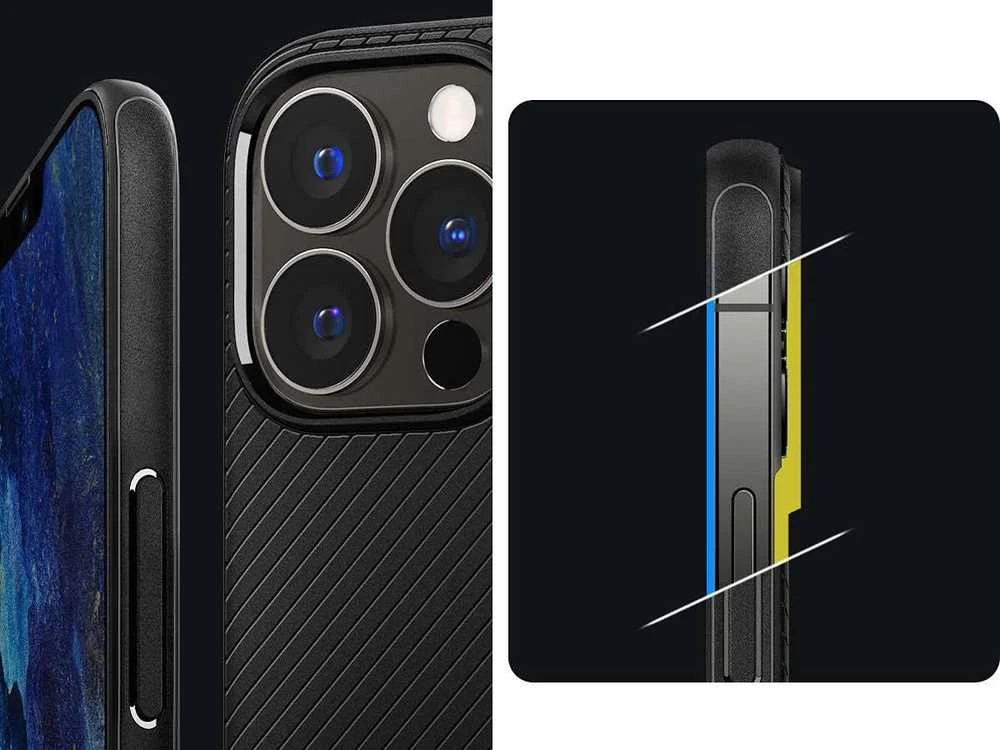 Spigen Armor Magsafe dėklas, skirtas iPhone 13 Pro matte juodos spalvos
