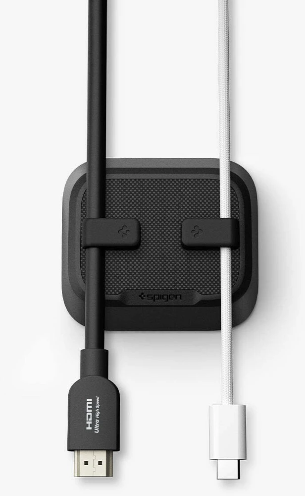 Spigen Magnetinis kabelių laikiklis, juodas