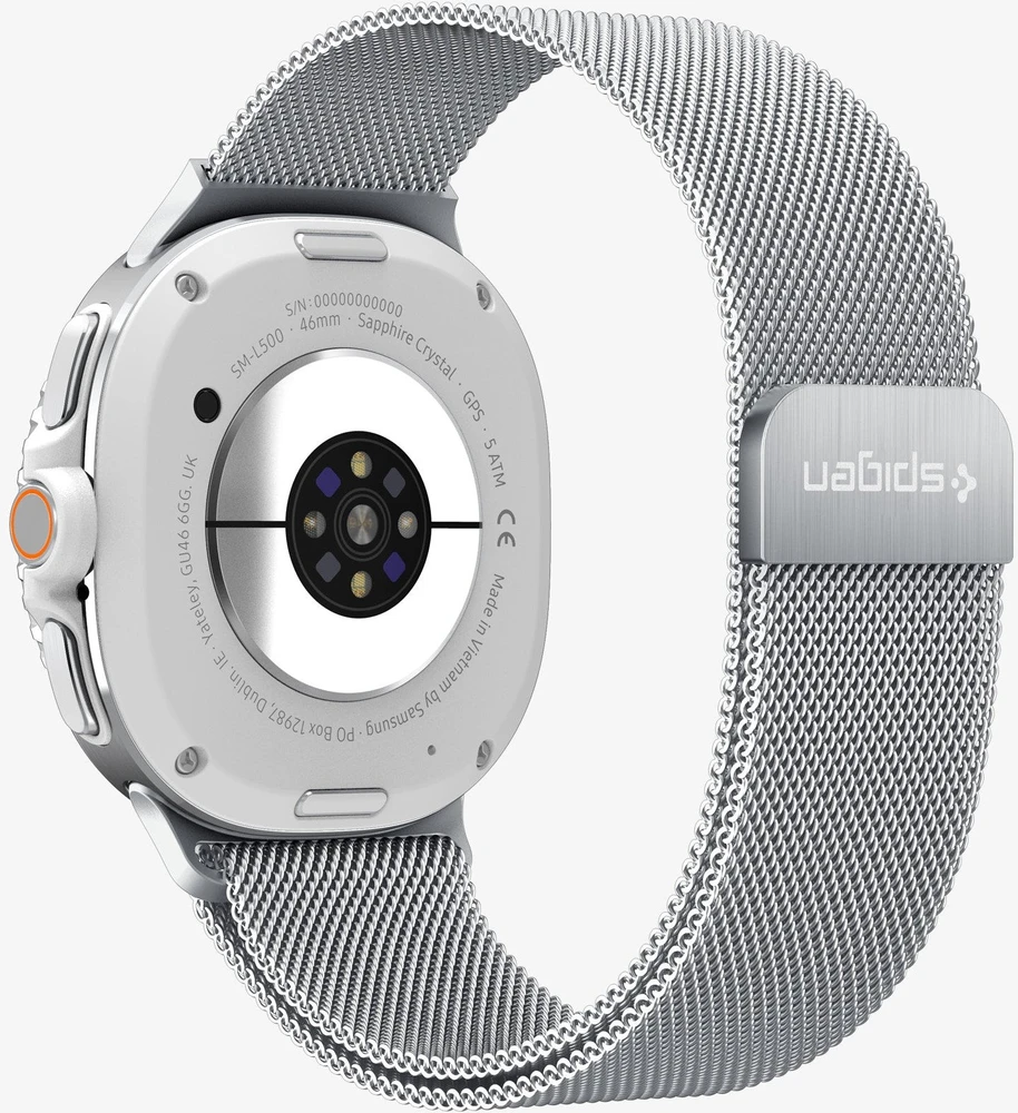 Spigen Metalinis dėklas, sidabrinis - „Samsung“ „Samsung Galaxy Watch 8“ (40/44/46 mm)