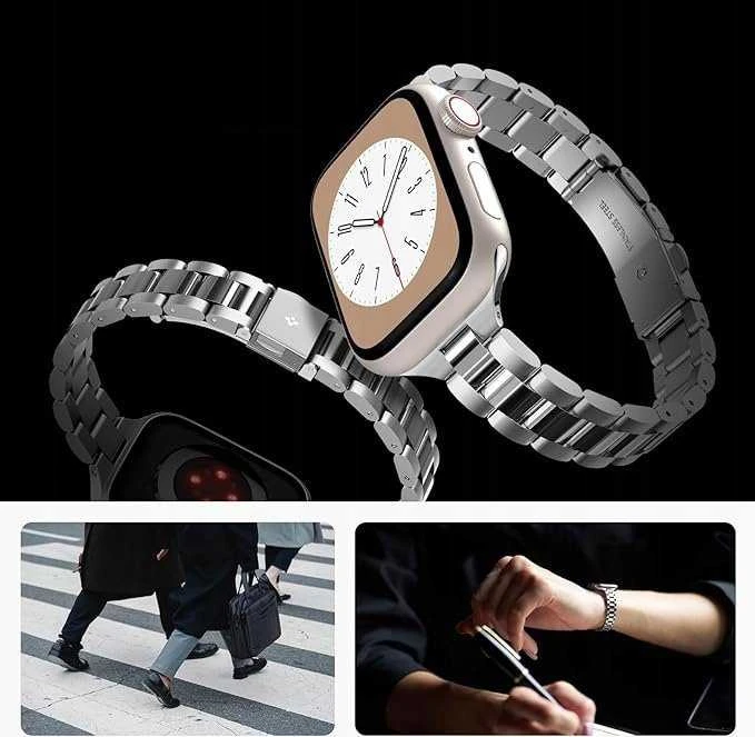 Spigen Modern Fit 316L Band, sidabrinis - Apple Watch 42mm/41mm/40mm/38mm